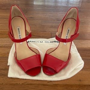 Manolo Blahnik Red patent leather heels